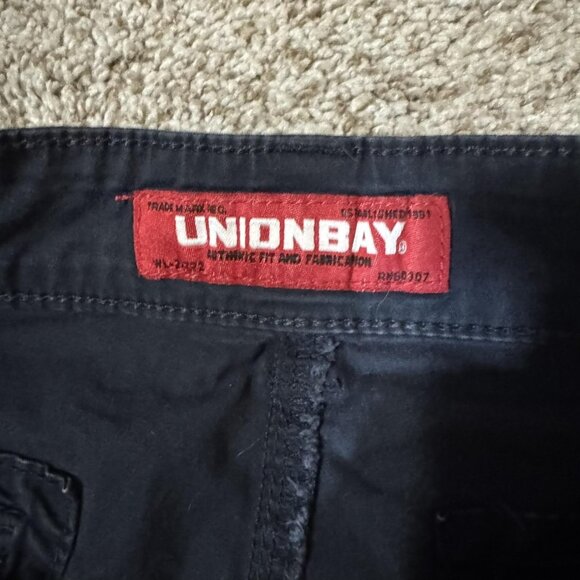 Unionbay Cargo Shorts Mens 32 Dark Navy Blue Stretch Utility Pockets Casual - Picture 3 of 8